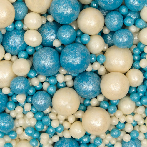 Посыпка рис "Жемчуг" бело-голубой микс, 50 г