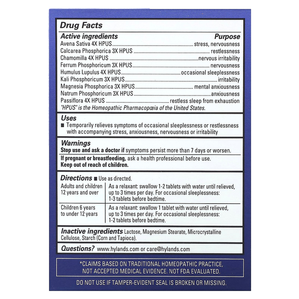 Hyland's Naturals, Calms Forté®, 100 таблеток