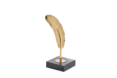 Статуэтка Фигура интерьерная Скульптура декоративная  Garda Decor "Золотое перо" 55RD2598S