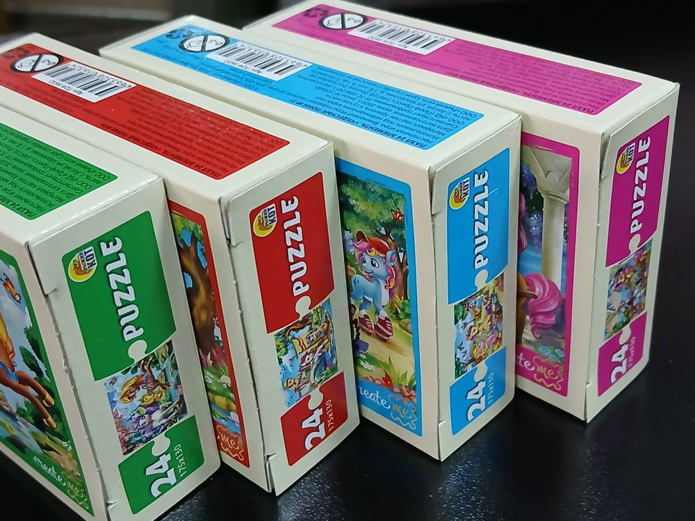 Пазл 24 деталей, "Чудесные пони №3", Рыжий Кот в комплекте 4 шт, арт.П24-5632, картонная основа, от 3 лет