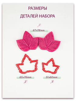 Комплект для лепки листьев смородины