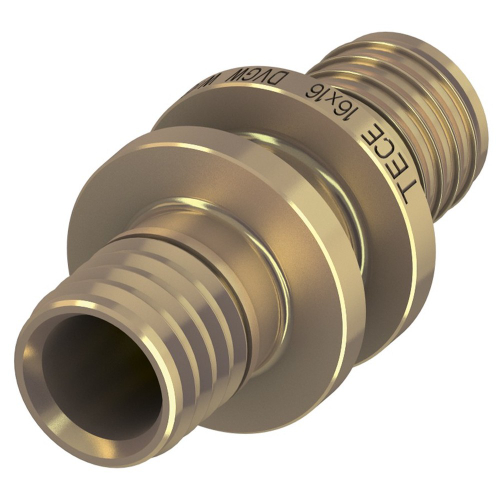 Соединение TECE труба-труба 16/16, латунь