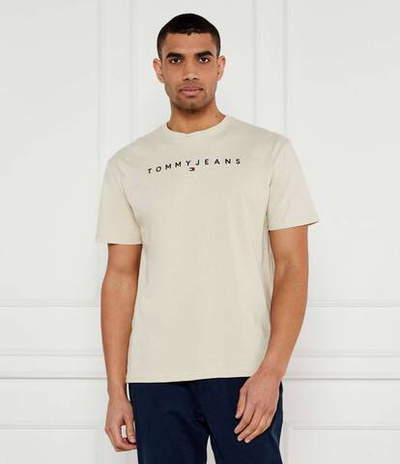 Футболка LINEAR LOGO TEE EXT Tommy Jeans - экрю(DM0DM17993)