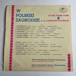 Винтажная виниловая пластинка LP W Polskiej Zagrodzie, In The Polish Farm, A La Campagne Polonaise (Польша 1967)