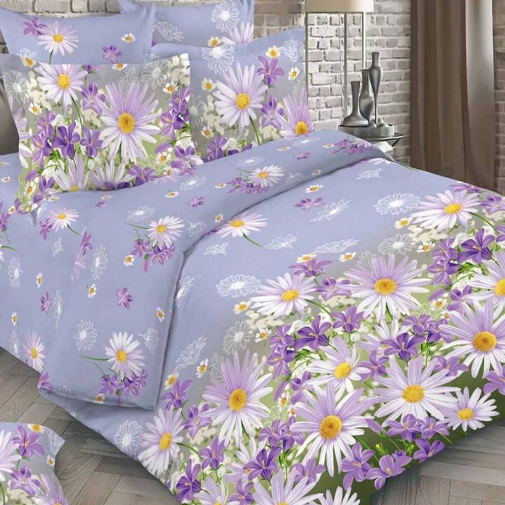 Комплект постельного белья "П37. ВАЛЬС ЦВЕТОВ", перкаль, 100% хлопок.