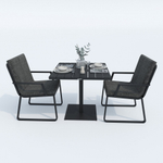 Стол обеденный Ideal Patio ДОЛЛА алюминий 80х80 см (1 ножка)