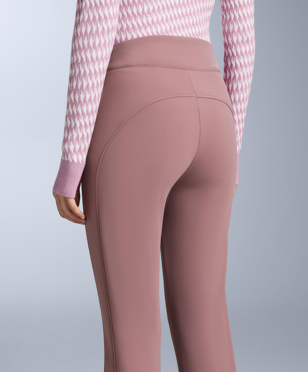 OYSHO Водонепроницаемые эластичные брюки-клеш SKI, фиолетово-розовый