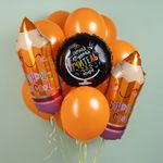 Шар (29''/74 см) Фигура, Школьный карандаш, Оранжевый, 1 шт.