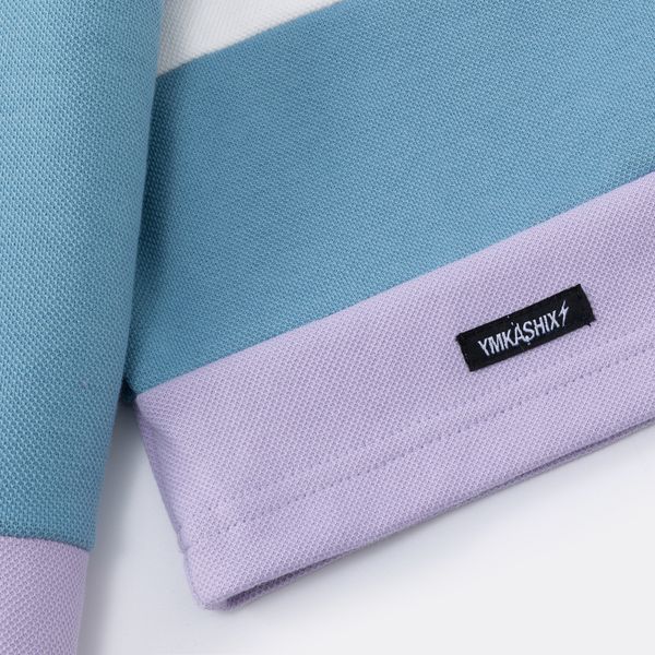 Поло фиолетовый/белый/ пыльно-синий - фото 7