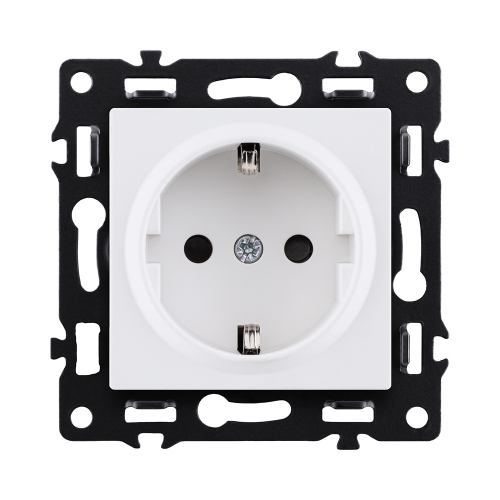 Розетка штепсельная SCHUKO 16A/250 В, белый Kollinger Asthetik AS-014WH