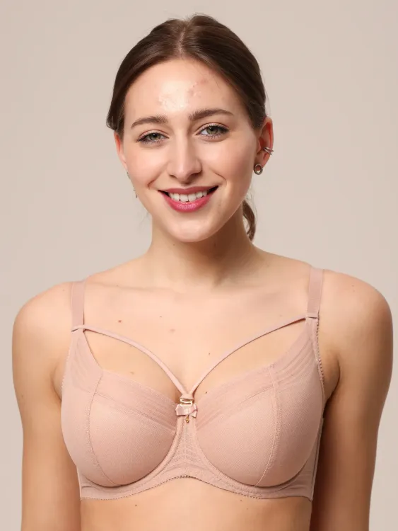 Бюстгальтер Zebra полупоролоновая чаша на каркасах (персиковый румянец)