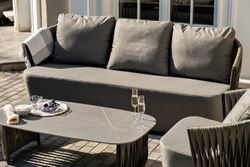 "Флоренция" лаунж-зона из искусственного ротанга, цвет графит