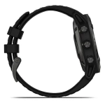 Спортивные наручные часы Garmin Fenix 6 Sapphire черный DLC с плетеным черным нейлоновым ремешком 010-02158-17