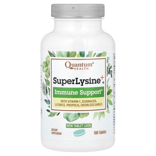 Quantum Health, Super Lysine +, Иммунная поддержка, 180 таблеток