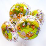 F Шар Круг Три Кота Серебро 18'' / 46 см (БГ-15)