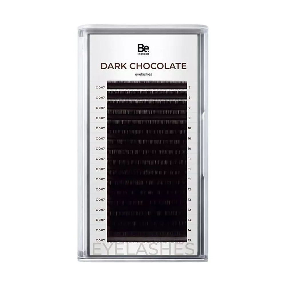 Коричневые ресницы BePerfect Dark Chocolate MIX - 16 линий