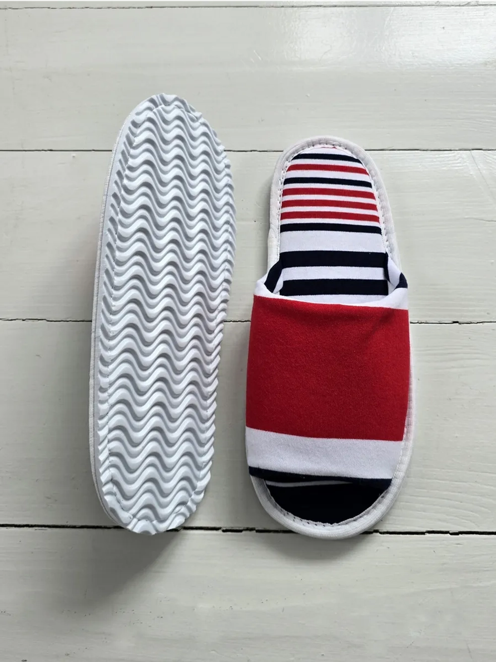 Тапочки в полоску открытые вар.1