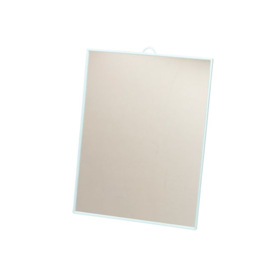 Зеркало Dewal Beauty настольное, в желтой оправе, на пластиковой подставке, 15*20 см