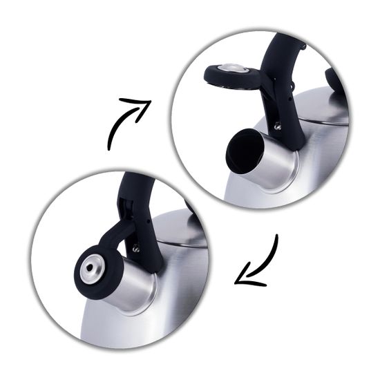 Чайник 2 л. из нержавеющей стали со свистком Kamille KM-0693