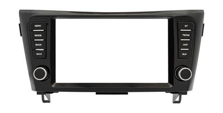 Комплект рамки с разъёмами 9" Nissan Qashqai J11, X-Trail T32 2014-2022 (без 360) маленькая с кнопками - Car-Smart 7015F3