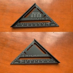 Линейка/угольник 260мм х 180мм, Алюминий