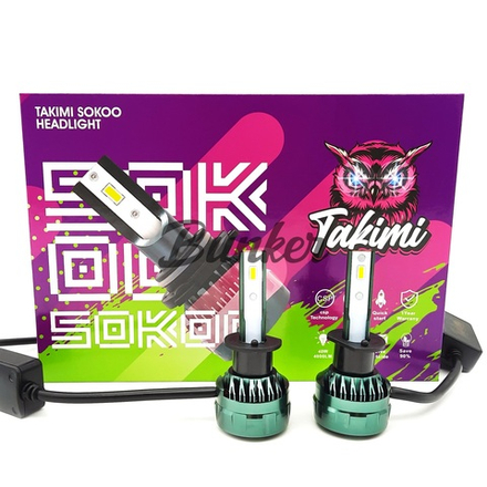 Светодиодные автомобильные LED лампы Takimi SOKOO H1 6500K 12/24V