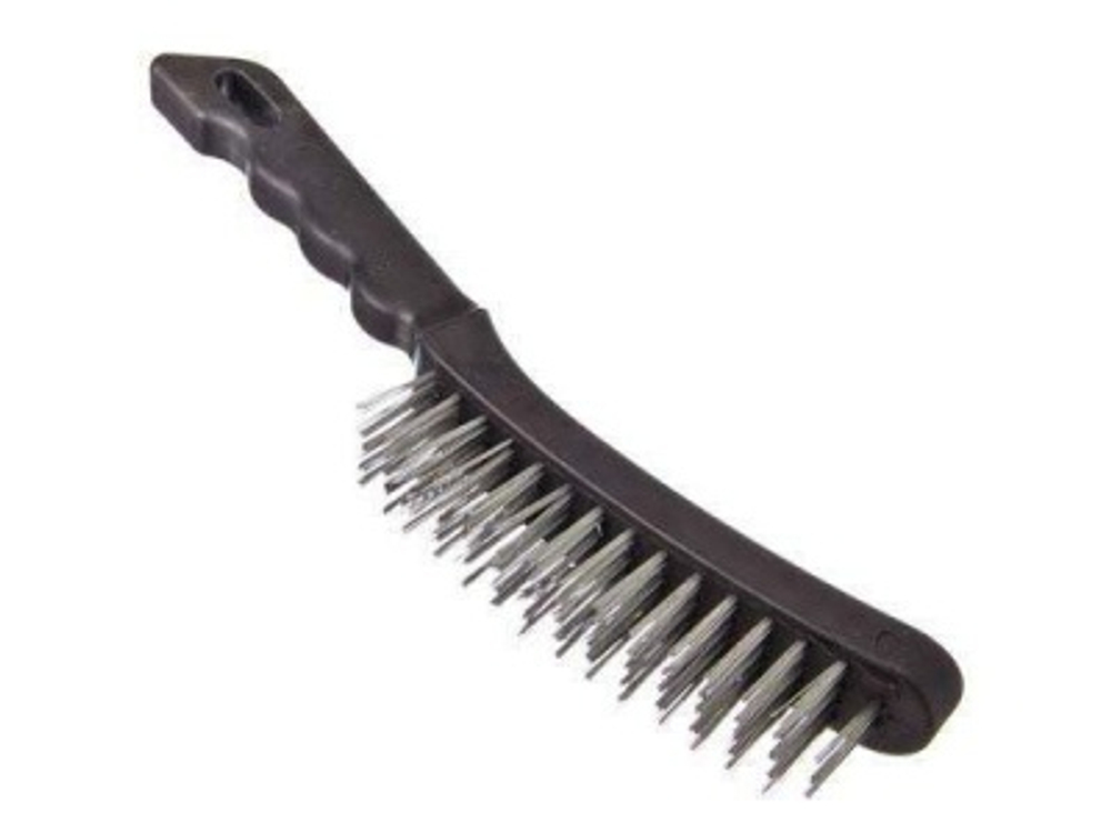 Щетка металлическая ЕРМАК с пластиковой ручкой 5-х рядная (120шт/кор)