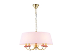 Светильник подвесной LH75021/5 GD/PI золото/розовый E14/5 max 40W D550*730