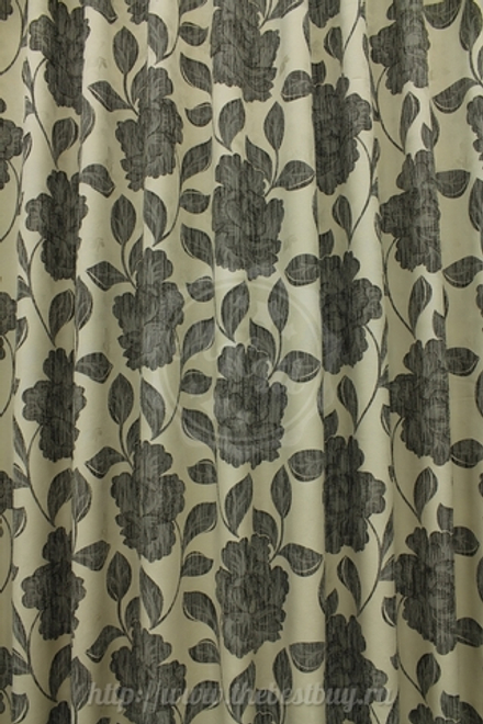 Штора для гостиной: Асанта (S064-5) - 200х260 см. - бежево-коричневый