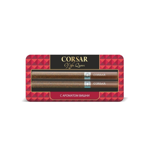 Сигариллы с/ф CORSAR of the QUEEN с ароматом Вишни New, блистерная упаковка:2 шт