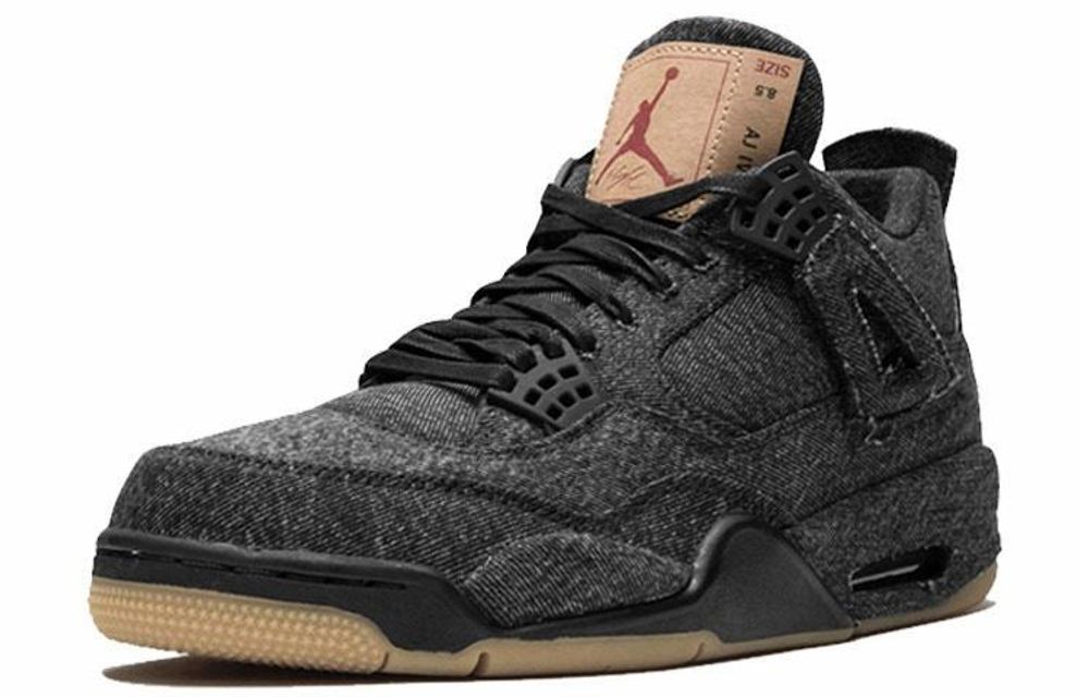 Кроссовки Levis X Jordan Air Jordan 4 Levis Black (Levis Tag)