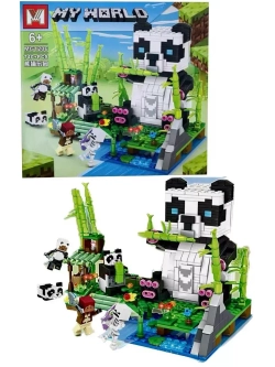 Конструктор Майнкрафт Дом панды 740 деталей