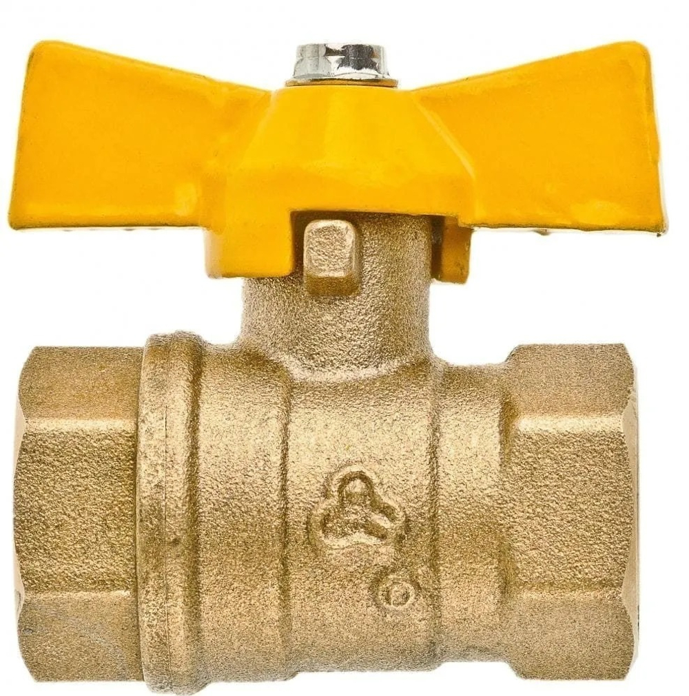 Кран шаровой для газа САЗ Ду 15 (1/2") вн-вн, бабочка