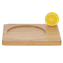 GAEM Кружка с ложкой на деревянной подставке, 300 мл, L12 W9,5 H8,5 см, 3в.