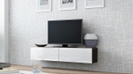 ТВ-тумба Виго малая МДФ Белый DM635-6 / Черный 0190 140*42*30 см, Белый, Черный   Фиеста