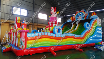 Коммерческий надувной батут "Парк развлечений" 14*7*7,5 м