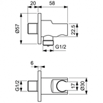 Комплект для встройки 7 в 1 Ideal standard CERATHERM C100 PVD Магнит