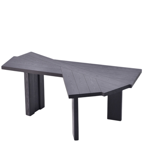 Письменный стол 4618 с ассиметричной столешницей 180х120 см, черный