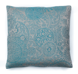 Подушка декоративная 40х40 Leitner Intarsio бирюзовая