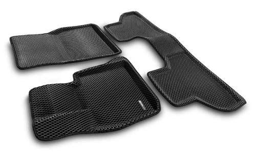 Коврики салона для BMW X5 (F15)/X6 (F16) (2015-2018) Euromat 3D EVA черные Арт EM3DEVA-001215