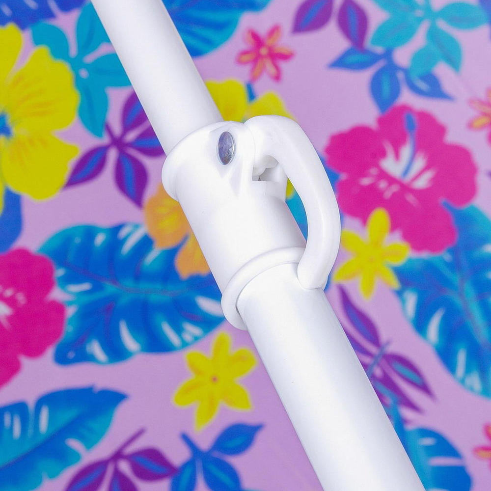 Зонт пляжный 200 см, с наклоном, 8 спиц, мет-л, Яркие цветы, LG09