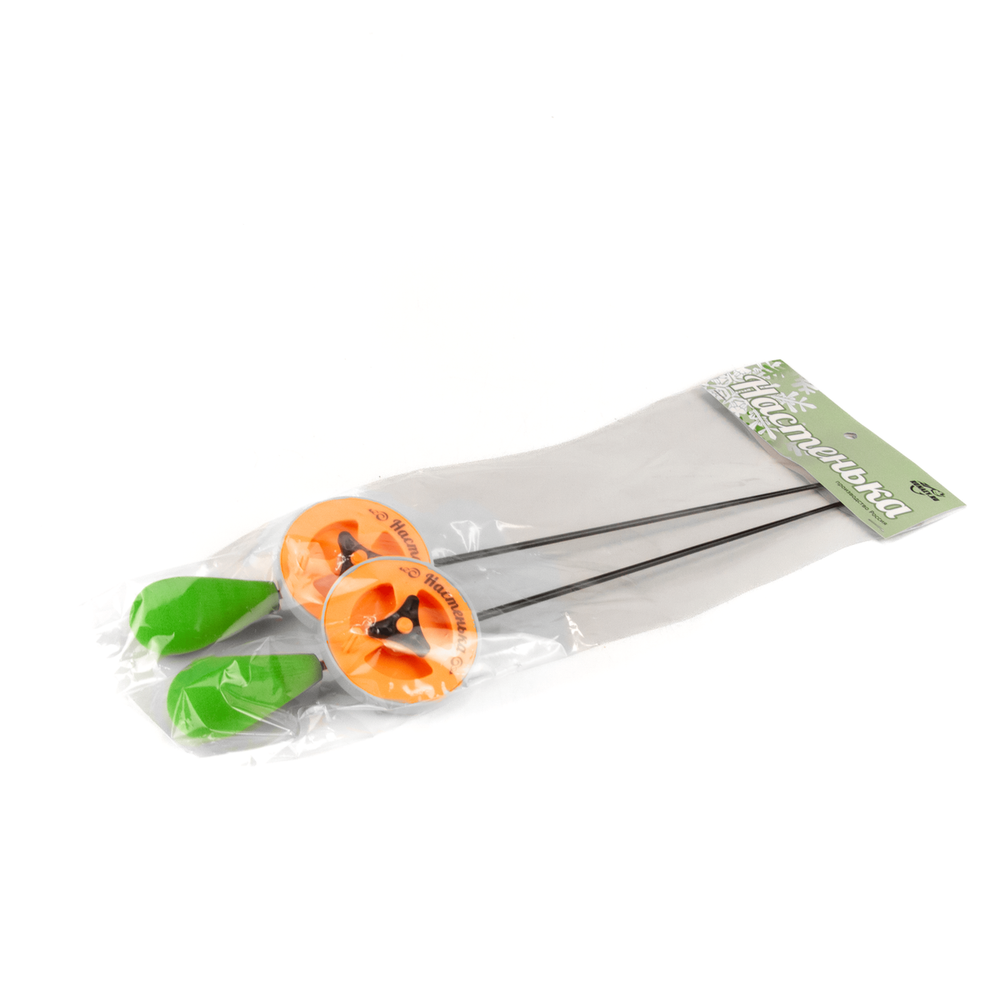 Удочка зимняя "Настенька", капелька (Р-зеленый, К-оранжевый, О-серый), 2шт/уп