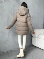 Куртка демисезонная с капюшоном удлиненная