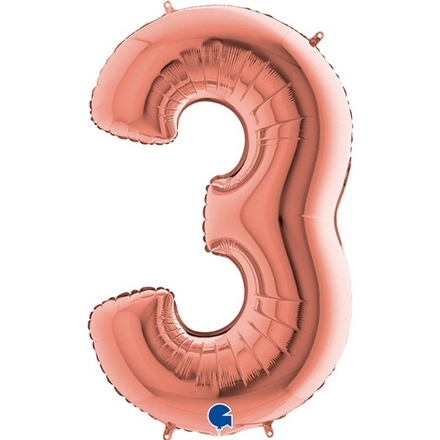 Г ЦИФРА 3 40" Розовое золото