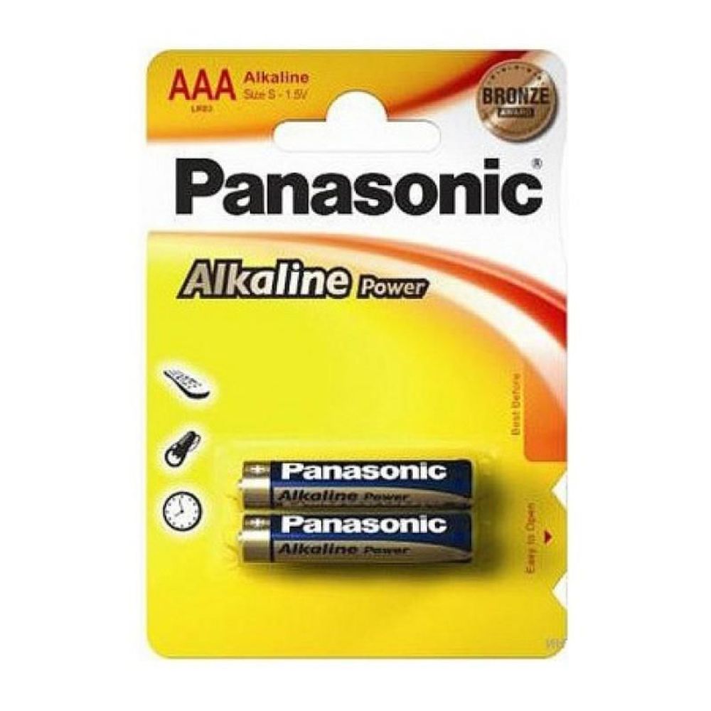 Батарейки Panasonic Alkiline power AAA щелочные 2 шт
