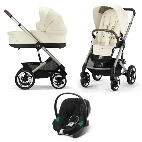 Детская коляска Cybex Talos S Lux 3 в 1 TPE Seashell Beige