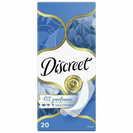 Прокладки ежедневные DISCREET 0% Perfume мультиформ 20 шт