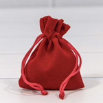 Мешочек 7х9см Бархат класс А (Красный)