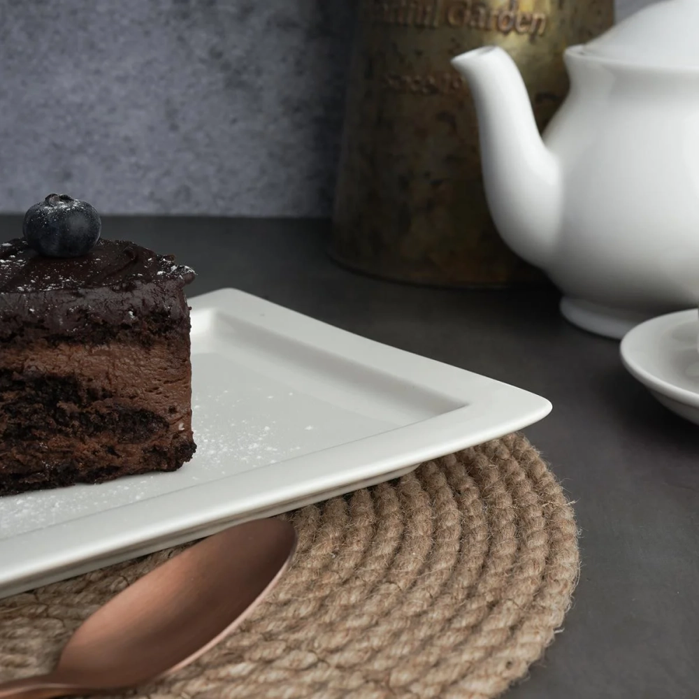 Блюдо прямоугольное 15*27 см, h=2 см, фарфор "NOBLE" серия "Fine Plus"