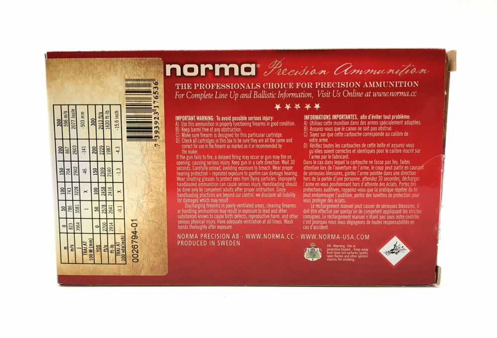 Патрон .30-06 Norma 11.7 (180grn) Plastik Point, коробка 10 шт.